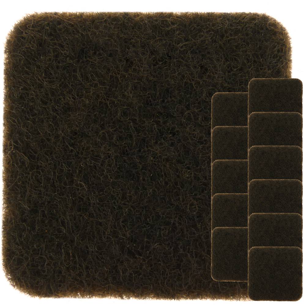 Feltre adhesiu per a mobles quadrat 22x22 mm Marró 12 unitats