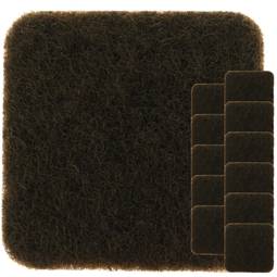 Adhesive felt for furniture Square 22x22 mm Brown 12 units