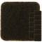 Feltre adhesiu per a mobles quadrat 22x22 mm Marró 12 unitats