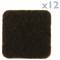 Feltre adhesiu per a mobles quadrat 22x22 mm Marró 12 unitats