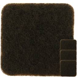 Adhesive felt for furniture Square 32x32 mm Brown 4 units