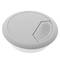 Lote de 20 pasacables redondo para encastrar en mesa de color gris y diámetro 53 mm
