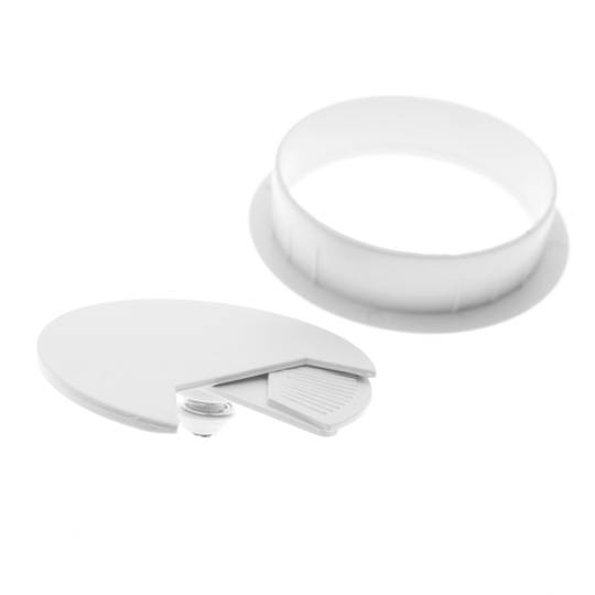 Partia 20 okrągłych dławików kablowych do zmieszczenia w białym stole i średnicy 53 mm