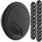 Set of 20 round cable grommets to build in table of black color and diameter 53 mm