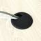 Set of 20 round cable grommets to build in table of black color and diameter 53 mm