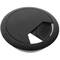Set of 20 round cable grommets to build in table of black color and diameter 53 mm
