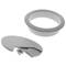 Set of 20 round cable grommets to build in table of gray color and diameter 60 mm