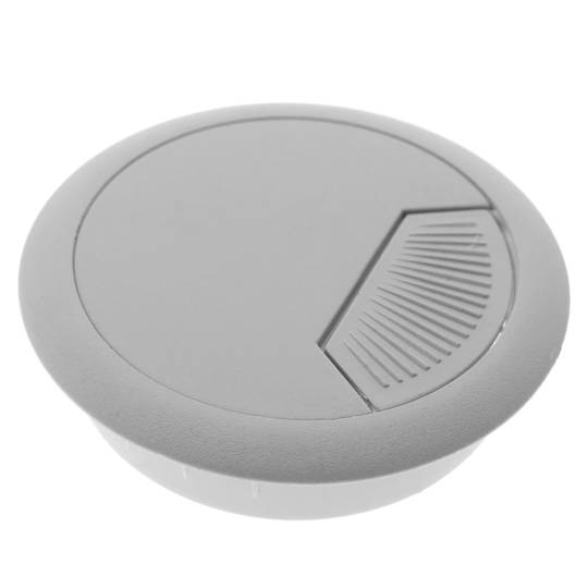 Tymar Vaso Per Fiori Rotondo, 2 Pezzi: Plastica Resistente Ai UV, Grigio, Diametro 15,5 Cm, Senza Fori