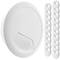 Lot de 20 passe-câbles ronds encastrables pour table de couleur blanc et diamètre 60 mm