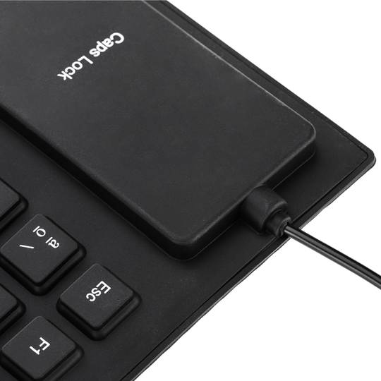 Zwart flexibel USB-toetsenbord met 85 toetsen