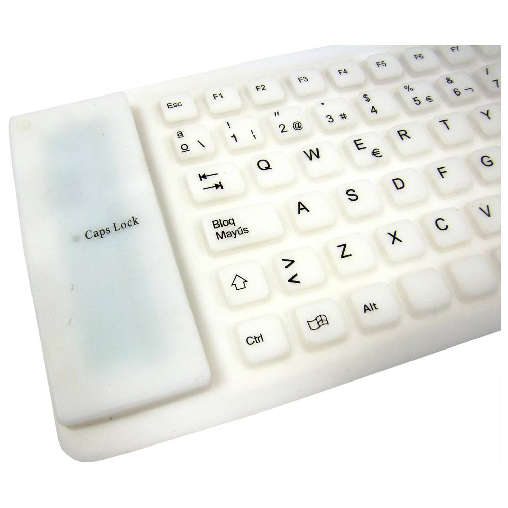 Teclado flexible USB y PS2 de 85 teclas y blanco
