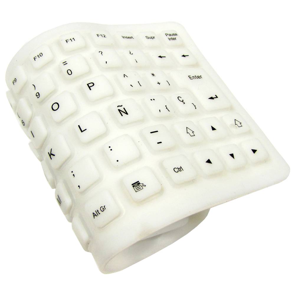 Teclado flexible USB y PS2 de 85 teclas y blanco