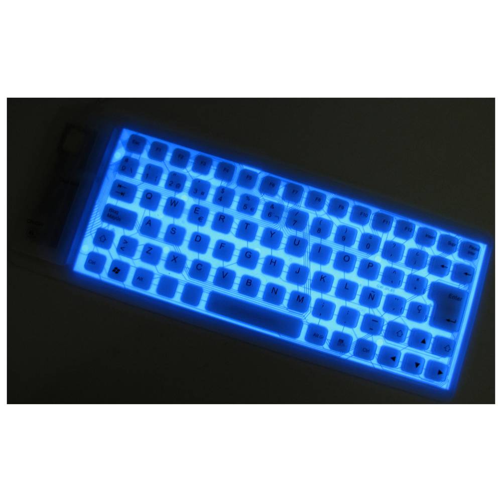 Flessibile Tastiera USB e PS2 85 tasti retroilluminata e nero