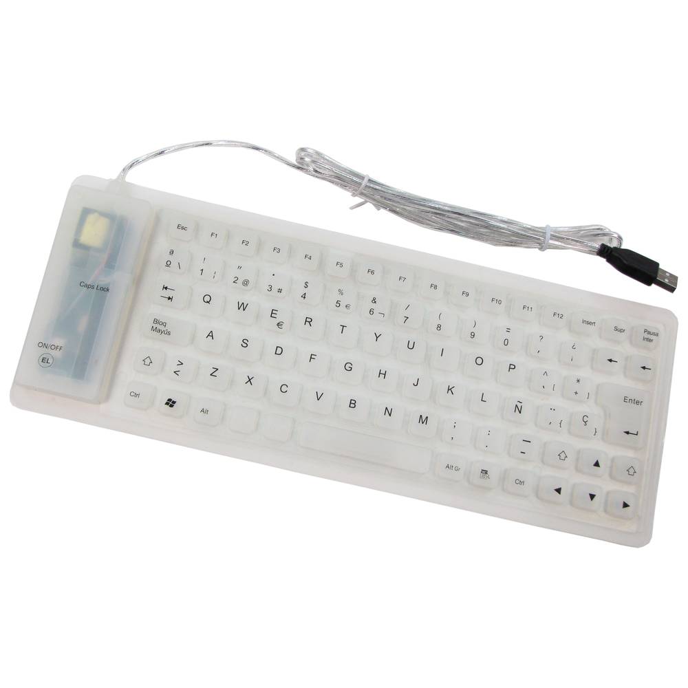 Flessibile Tastiera USB e PS2 85 tasti retroilluminata e nero