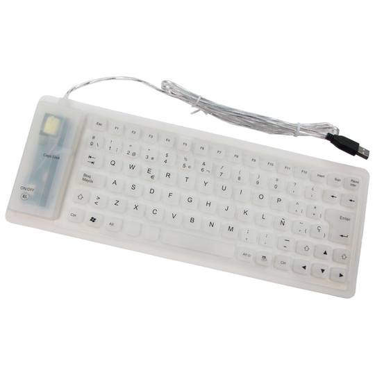 Flessibile Tastiera USB e PS2 85 tasti retroilluminata e nero