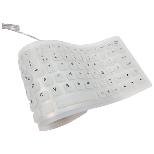 Flessibile Tastiera USB e PS2 85 tasti retroilluminata e nero