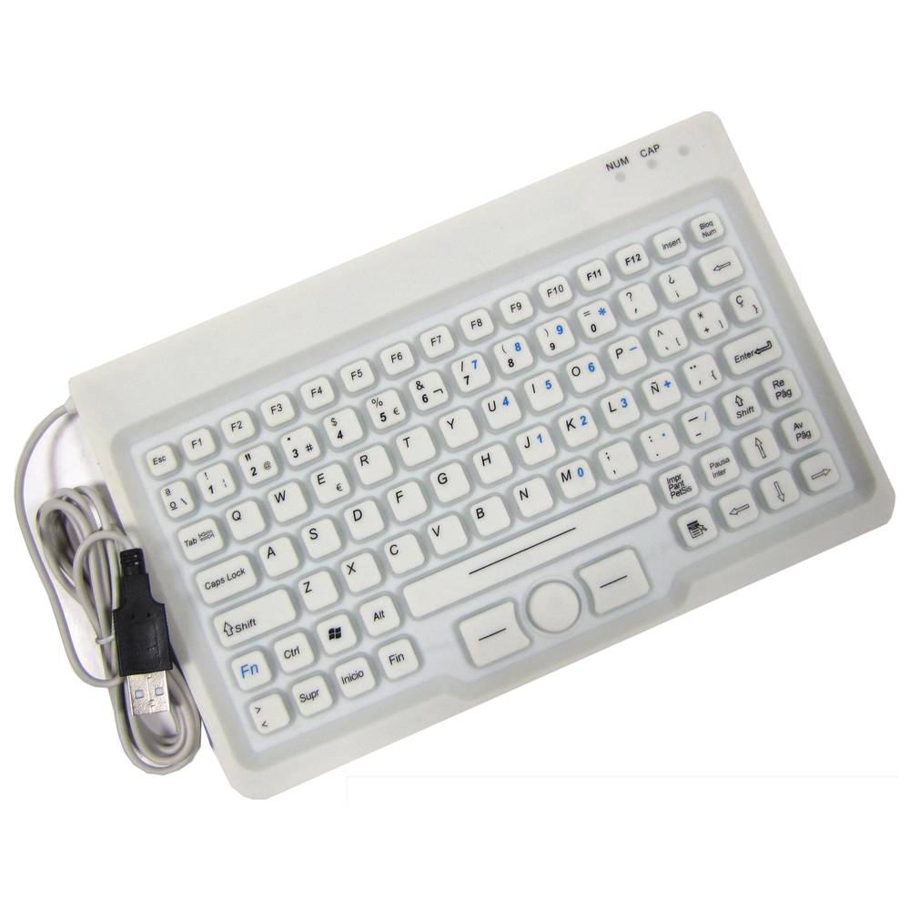 Teclado industrial com 85 chave USB do mouse e branco