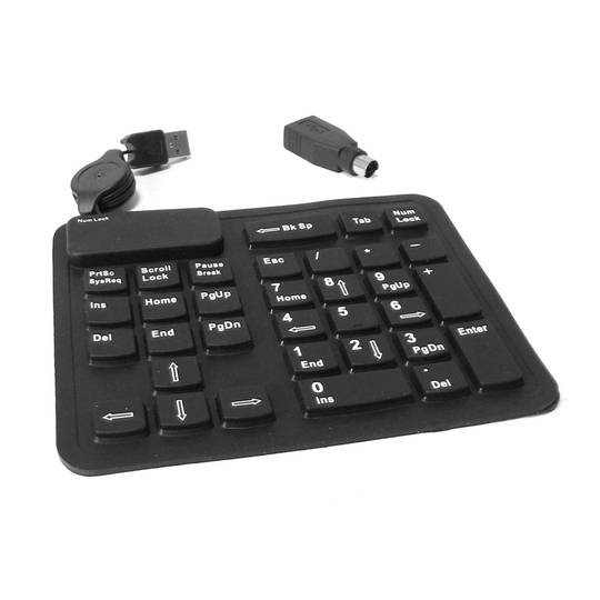 USB Flexible Numeric Keypad 33-key black and