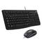 Conjunto de mouse e teclado USB preto Logitech MK120 920-002550