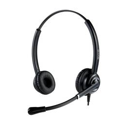 Podwójny zestaw słuchawkowy z mikrofonem zgodny z modelem Plantronics QD KG10
