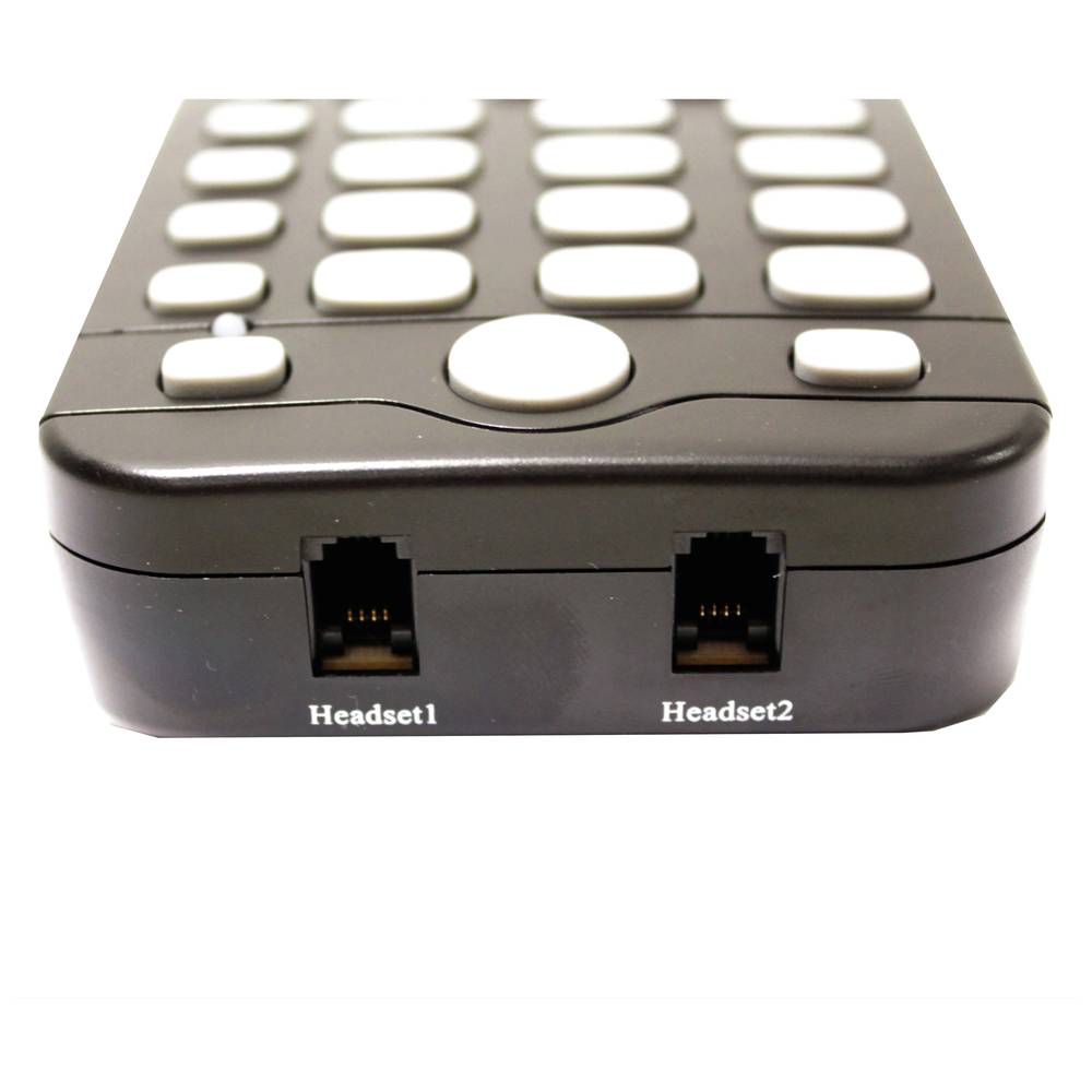 Marcador telefónico para 2 auriculares con micrófono modelo KG42