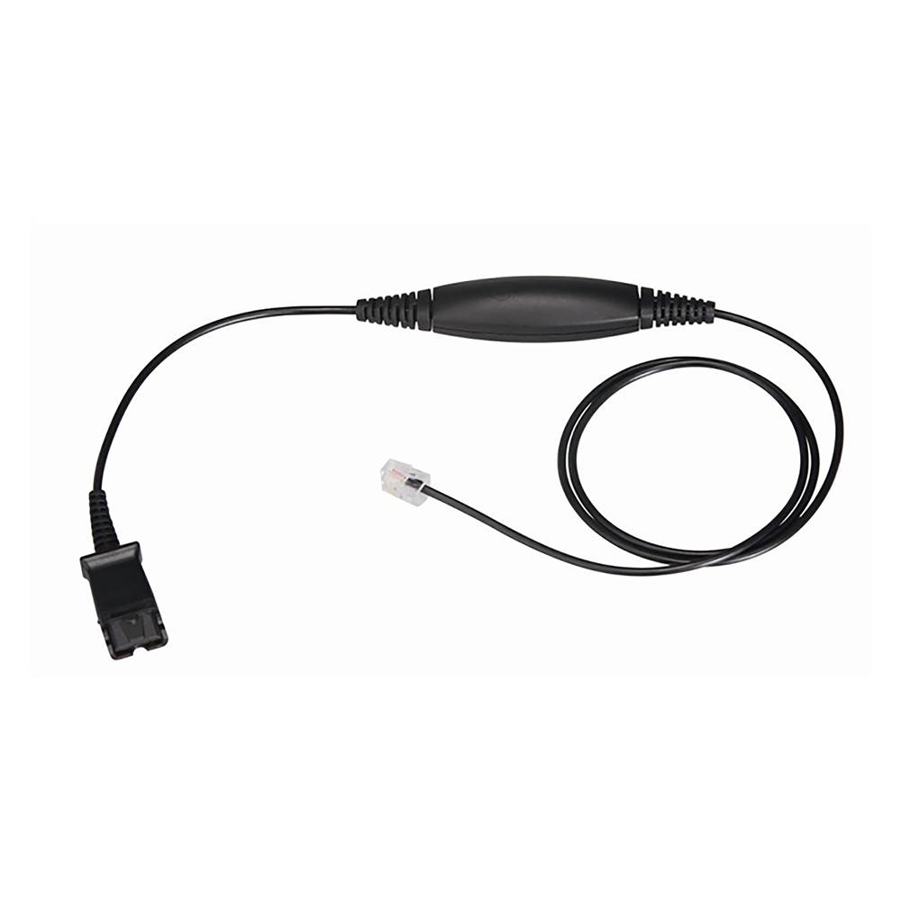 Cable compatible with Plantronics QD to RJ9 phone for Avaya 1600 9600