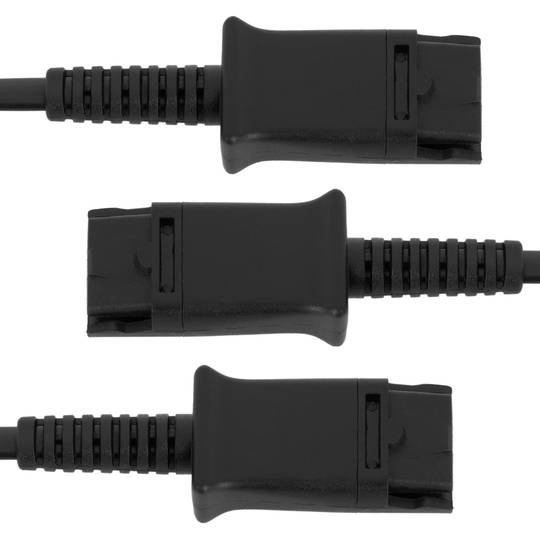 Duplicator kabel compatibel met 100cm Plantronics QD