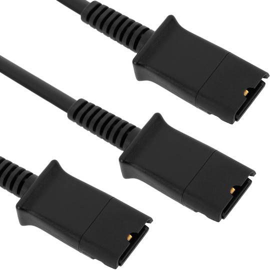 Duplicator cable compatible with Plantronics QD 40cm with volume