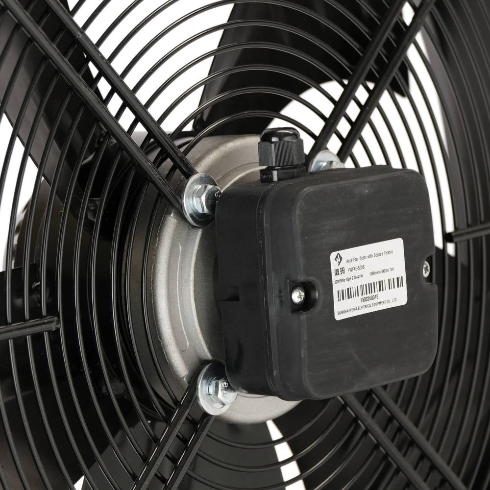 Primematik - Extracteur d'air de mur pour la ventilation industrielle de  600 mm 1350 rpm carré 790x790x100 mm argent - Distriartisan