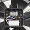 Ducting industrial air extractor fan of 200 mm for inline ventilation 2550 rpm round 260x260x180 mm