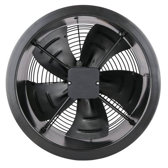 Ducting industrial air extractor fan of 400 mm for inline ventilation 1360 rpm round 470x470x210 