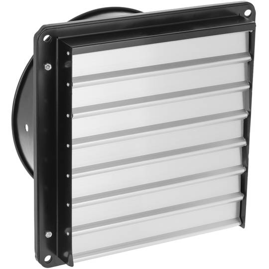 Exaustor de 300 mm para ventilação industrial 2550 rpm preto com sistema de lâminas anti-retorno