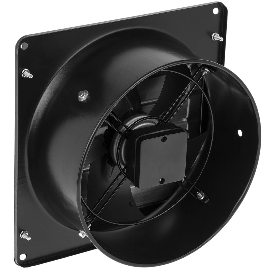 Exaustor de 300 mm para ventilação industrial 2550 rpm preto com sistema de lâminas anti-retorno