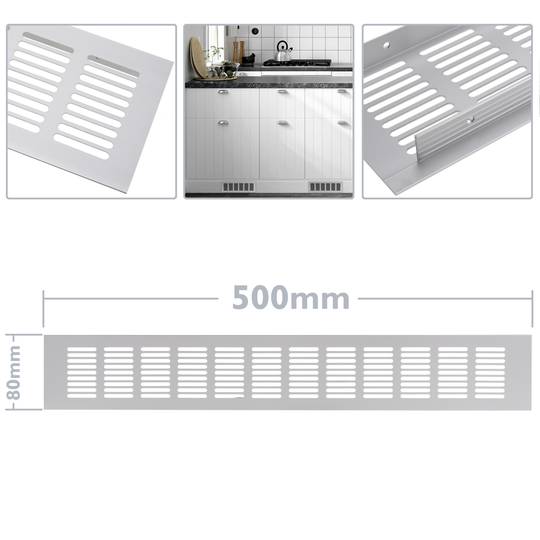 Grelha de ventilação para placa de base de alumínio 500x80mm