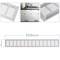 Ventilation grid for baseboard plate aluminum 550x80mm