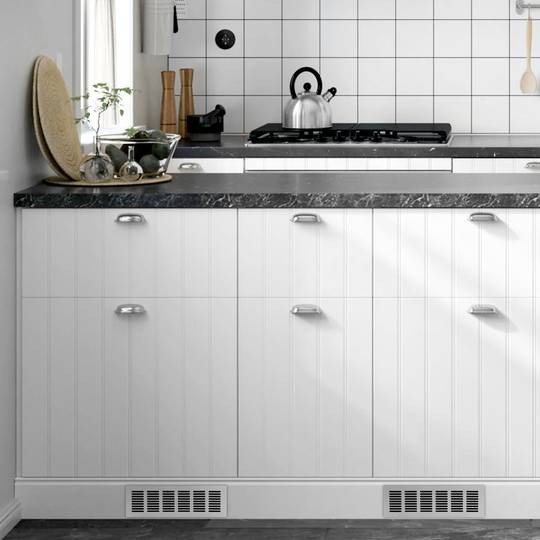 Lüftungsgitter für Fußleiste Aluminium 200x80mm