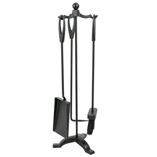 Set di 3 accessori per camino fatto di ghisa