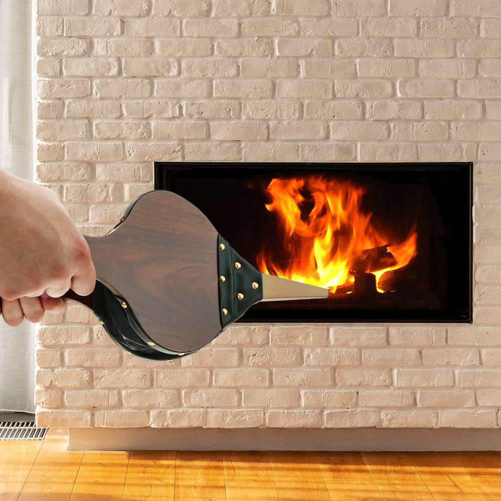 Soufflet de bois Souffleur pour le feu cheminée et barbecue - Cablematic