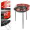 Barbacoa de carbó de 33x45 cm rodona amb potes BBQ grill per a jardí i càmping