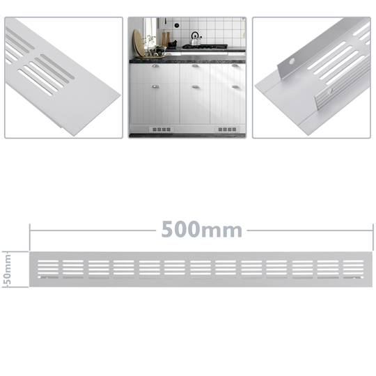 Grelha de ventilação para placa de base de alumínio 500x50mm