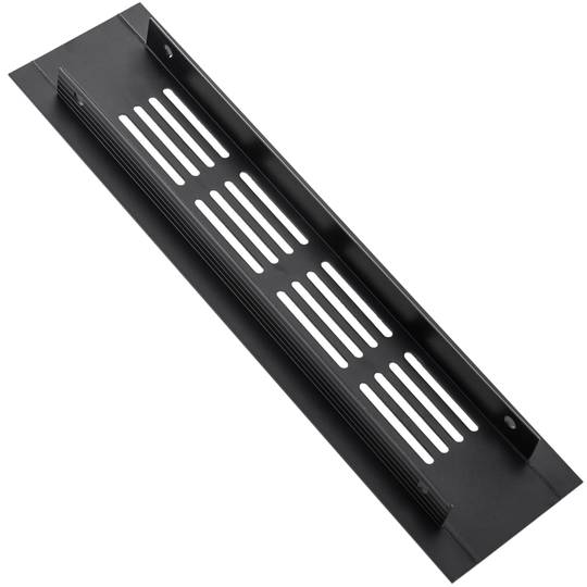 Ventilation grid for baseboard plate aluminum 200x50mm in black color
