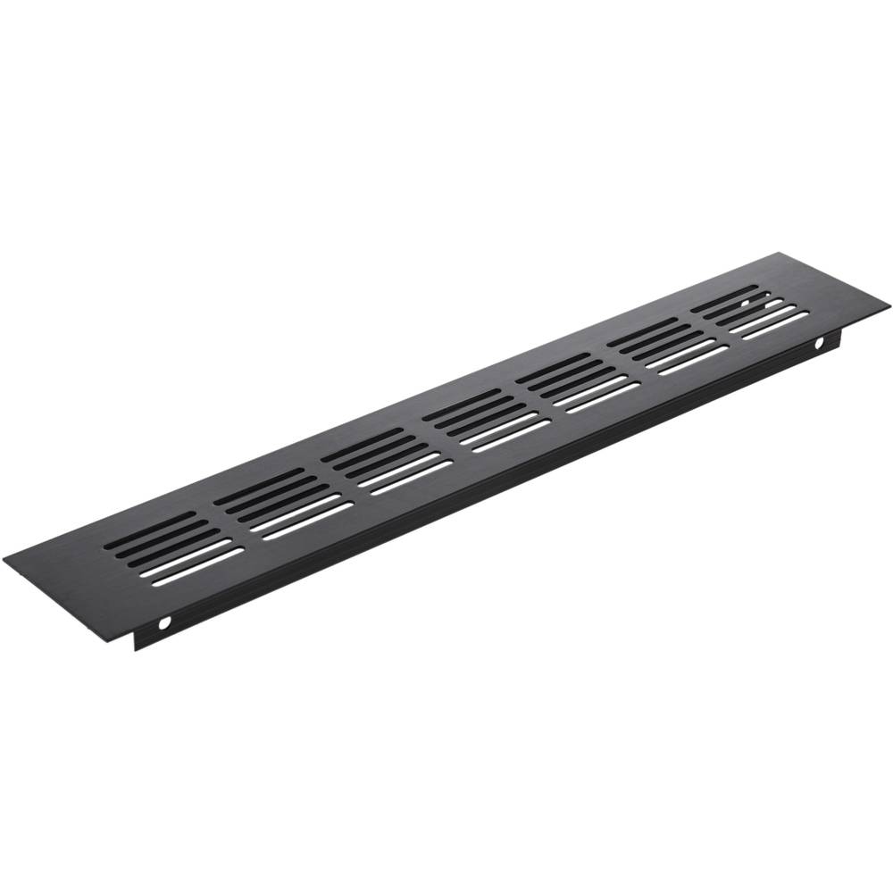 Lüftungsgitter für Fußleiste Aluminium 300x50mm in schwarzer farbe