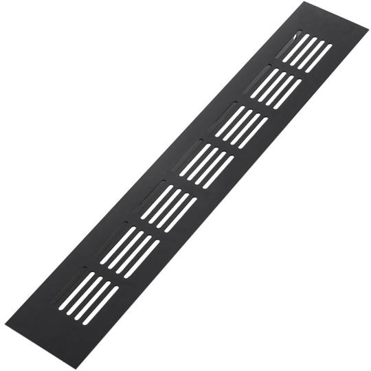 Lüftungsgitter für Fußleiste Aluminium 300x50mm in schwarzer farbe