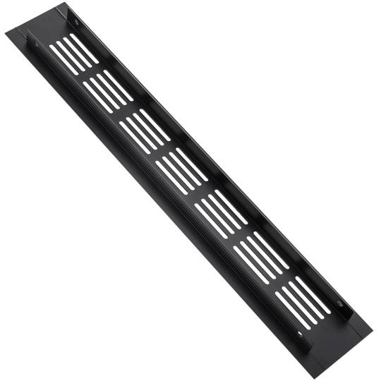 Lüftungsgitter für Fußleiste Aluminium 300x50mm in schwarzer farbe