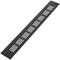 Griglia di aerazione per piastra base in alluminio 350x50mm di colore nero