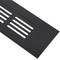 Griglia di aerazione per piastra base in alluminio 350x50mm di colore nero