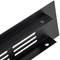 Griglia di aerazione per piastra base in alluminio 350x50mm di colore nero