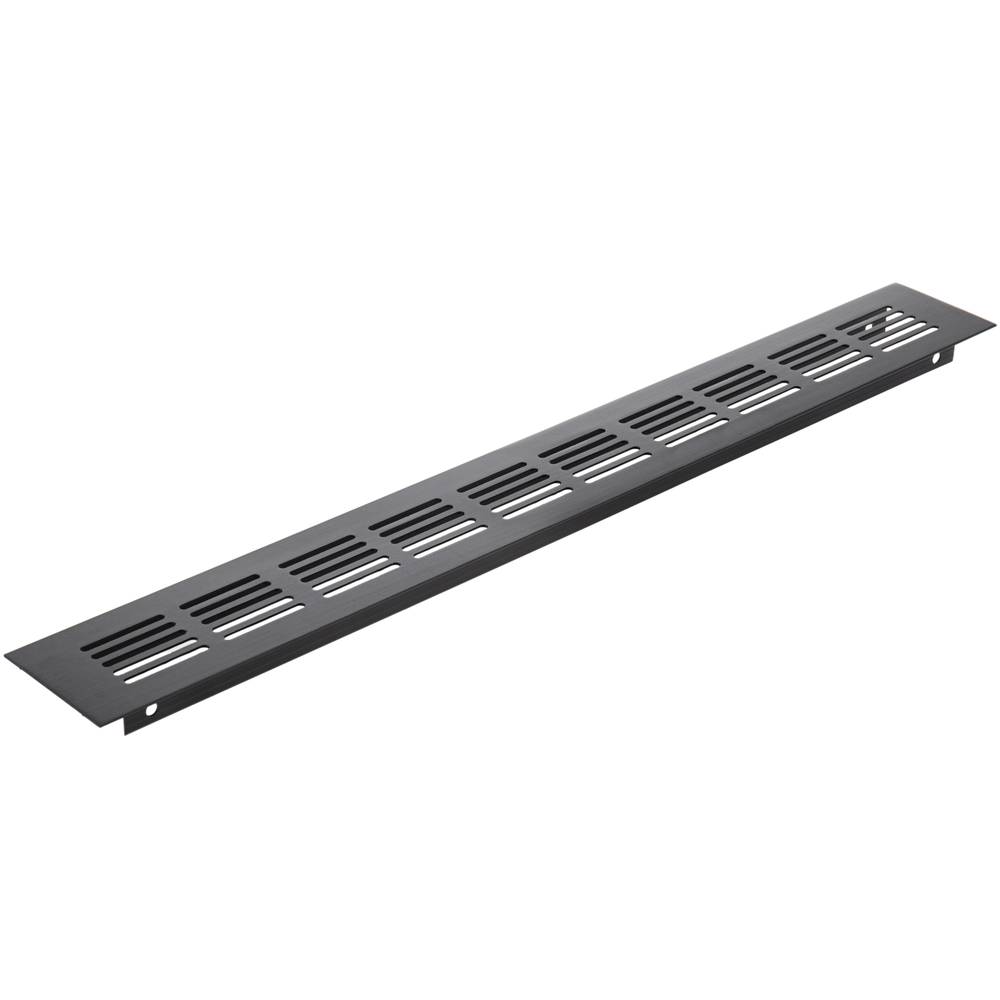 Lüftungsgitter für Fußleiste Aluminium 400x50mm in schwarzer farbe