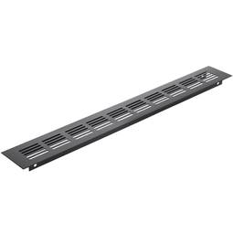 Grelha de ventilação para placa de base de alumínio 400x50mm na cor preta