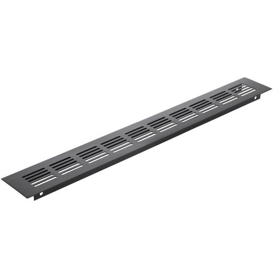 Lüftungsgitter für Fußleiste Aluminium 400x50mm in schwarzer farbe